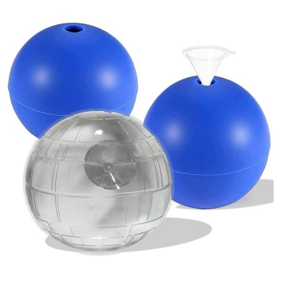 2 Packs Star Wars Death Star Silicone Ice Cube Chocolate Mold Ice Ball Maker EUC - Picture 1 of 9